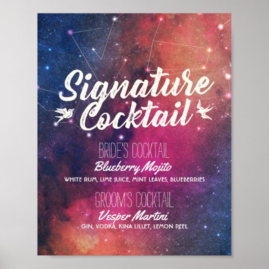 Het Menu Galaxy Constellations van het Menu van de Poster (Voorkant)