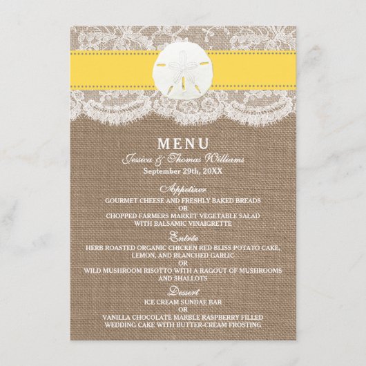 Het menu Geel Collectie voor gouden handdoeken (Voorkant)