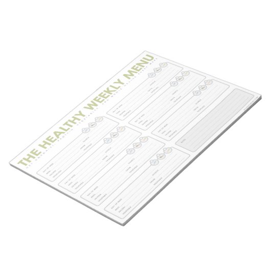 Het menu Gezonde week Notitieblok (Schuin)