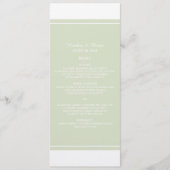 Het menu Groene Eenvoudig Elegant Weddenschap (Voorkant)