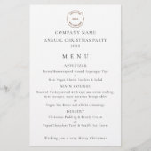 Het menu Kerstfeestdagen Logo (Voorkant)