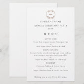 Het menu Kerstfeestdagen Logo (Voorkant / Achterkant)