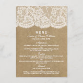 Het menu Kraft & Lace Collectie Sjablonen (Voorkant)