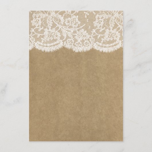 Het menu Kraft & Lace Collectie Sjablonen (Achterkant)