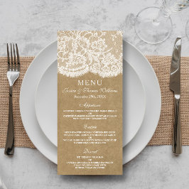 Het menu Kraft & Lace Collectie Sjablonen