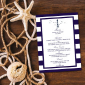 Het menu Nautical Lighthouse Wedding Collectie