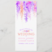 Het menu oranje draperende florale waterverf (Voorkant)