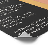 Het menu 'Rainbow Dark Wedding Drinken' van Modern Poster (Hoek)