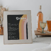 Het menu 'Rainbow Dark Wedding Drinken' van Modern Poster