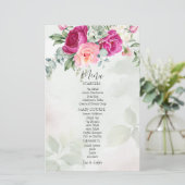 Het menu rozen van de groene eucalyptus magenta pe (Staand voorkant)