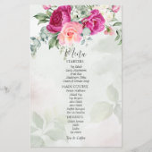 Het menu rozen van de groene eucalyptus magenta pe (Voorkant)