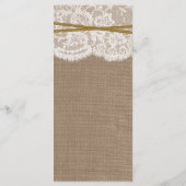 Het menu Rustic Sand Dollar Wedding Collectie (Achterkant)