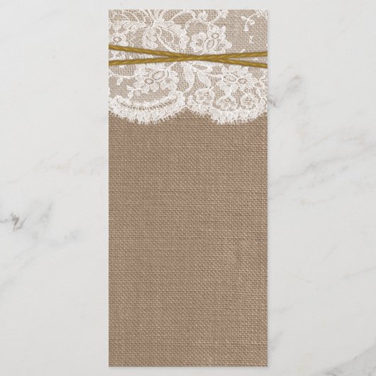 Het menu Rustic Sand Dollar Wedding Collectie (Achterkant)