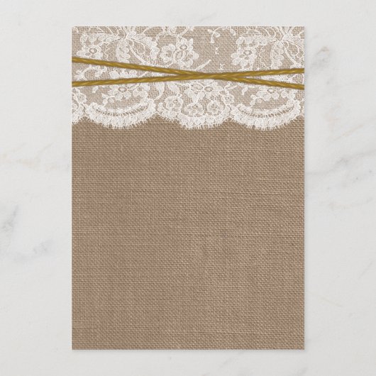 Het menu Rustic Sand Dollar Wedding Collectie (Achterkant)