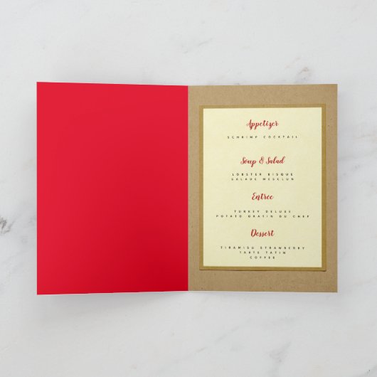 het menu sjabloon van de feestdag voor het kerstdi (Binnen)