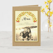 het menu sjabloon van de feestdag voor het kerstdi (Gele Bloem)