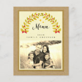 het menu sjabloon van de feestdag voor het kerstdi (Voorkant)