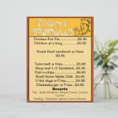 Het menu Specials van vandaag voegt de levering va (Staand voorkant)