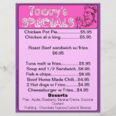 Het menu Specials van vandaag voegt de levering va (Voorkant)