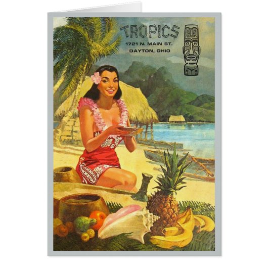 Het menu Tropics klassieke Tiki (Voorkant)