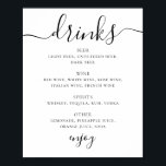 Het menu van de bar van de drink van de zwarte en  poster<br><div class="desc">Het zwarte en witte poster van de het menubruiloft van de manuscriptbruiloft drink. Geschikt voor verjaardag,  verjaardag en elke andere partij. Neem contact met me op als je extra objecten nodig hebt.</div>