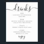 Het menu van de bar van de drink van de zwarte en  poster<br><div class="desc">Het zwarte en witte poster van de het menubruiloft van de manuscriptbruiloft drink. Geschikt voor verjaardag,  verjaardag en elke andere partij. Neem contact met me op als je extra objecten nodig hebt.</div>