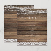 Het Menu van de begroting Rustige Farmhouse Koord  (Voorkant / Achterkant)