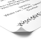 Het Menu van de Brekbalk van de Legant Ontvangteke Poster (Hoek)