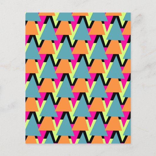 Het Menu van de bruiloft 80 Stijl Geometrische Pat (Achterkant)