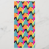 Het Menu van de bruiloft 80 Stijl Geometrische Pat (Achterkant)