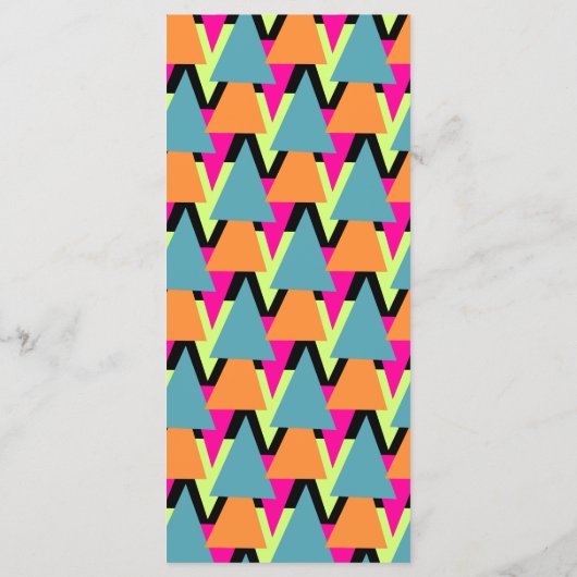 Het Menu van de bruiloft 80 Stijl Geometrische Pat (Achterkant)