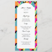 Het Menu van de bruiloft 80 Stijl Geometrische Pat (Voorkant)