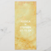 Het Menu van de bruiloft Aziatische Influenced Gol (Achterkant)