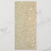 Het Menu van de bruiloft Classy Floral Gold Glitte (Achterkant)