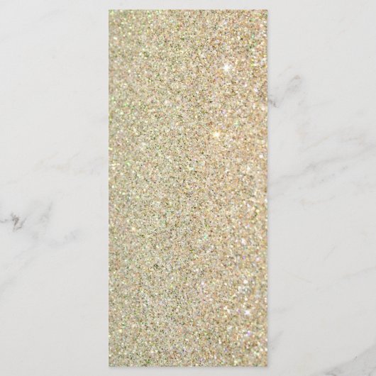 Het Menu van de bruiloft Classy Floral Gold Glitte (Achterkant)