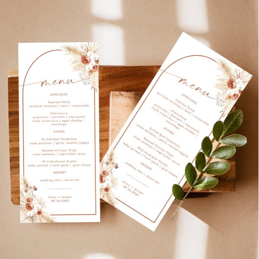 Het Menu van de bruiloft + Dank u Nota | Opmerking