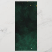 Het Menu van de bruiloft Donkergroen Magical Gold (Achterkant)