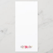 Het Menu van de bruiloft Elegant Chic Gold Lijst F (Achterkant)