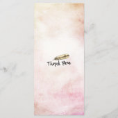 Het Menu van de bruiloft Elegant Waterverf Floral (Achterkant)