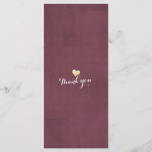 Het Menu van de bruiloft Modern Chic Golden Rozen  (Achterkant)