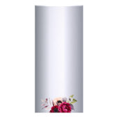 Het menu van de bruiloft zilveren bloemen elegant  (Achterkant)