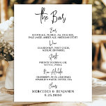 Het Menu van de Drink van de Bar van het huwelijk  Poster<br><div class="desc">Menu Bar! Eenvoudige maar elegante kalligrafie, dit bord van de trouwlende drink kenmerkt vier drinken "Bier", "Wijn", "Spirits" en "Niet-Alcoholic", gepersonaliseerd met uw drinken van keuze. Pas dit elegante trouwbord aan met uw namen en het menu van de drink van de trouwbar! COPYRIGHT © 2020 Judy Burrows, Black Dog Art...</div>