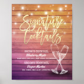 Het Menu van de Drink van de Handtekening van het  Poster (Voorkant)