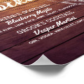 Het Menu van de Drink van de Handtekening van het Poster (Hoek)