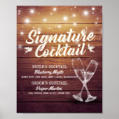 Het Menu van de Drink van de Handtekening van het  Poster (Voorkant)