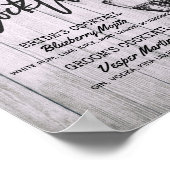 Het Menu van de Drink van de Handtekening van het Poster (Hoek)