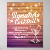 Het Menu van de Drink van de Handtekening van het  Poster (Voorkant)