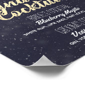 Het Menu van de Drink van de Handtekening van het  Poster (Hoek)