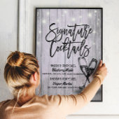 Het Menu van de Drink van de Handtekening van het  Poster