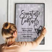 Het Menu van de Drink van de Handtekening van het 